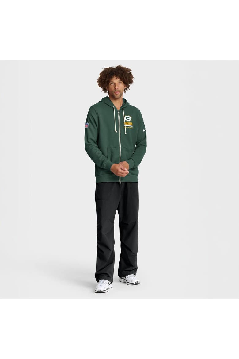 Men's Nike Green Green Bay Packers Sideline Utility Player Performance Full-Zip Hoodie, Alternate, color, Green