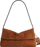 COACH Chelsea 26 Signature Suede Shoulder Bag