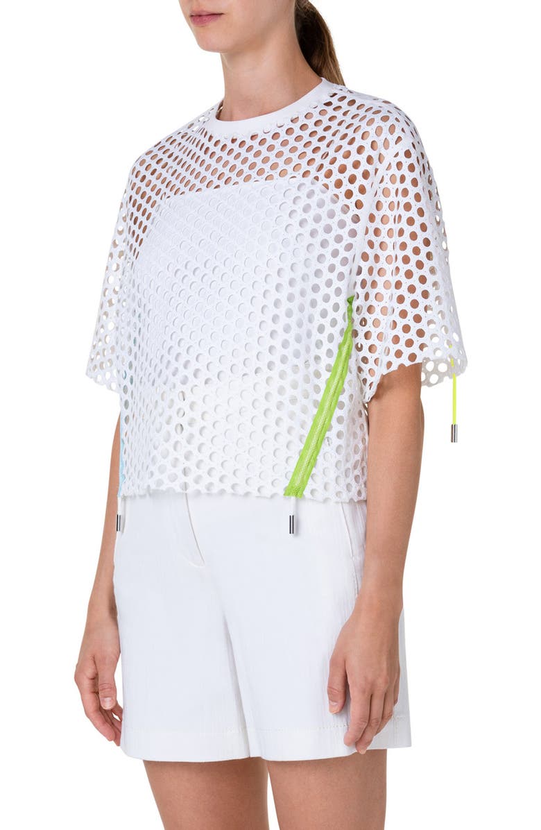 Akris punto Dot Mesh Overlay Top, Alternate, color,
