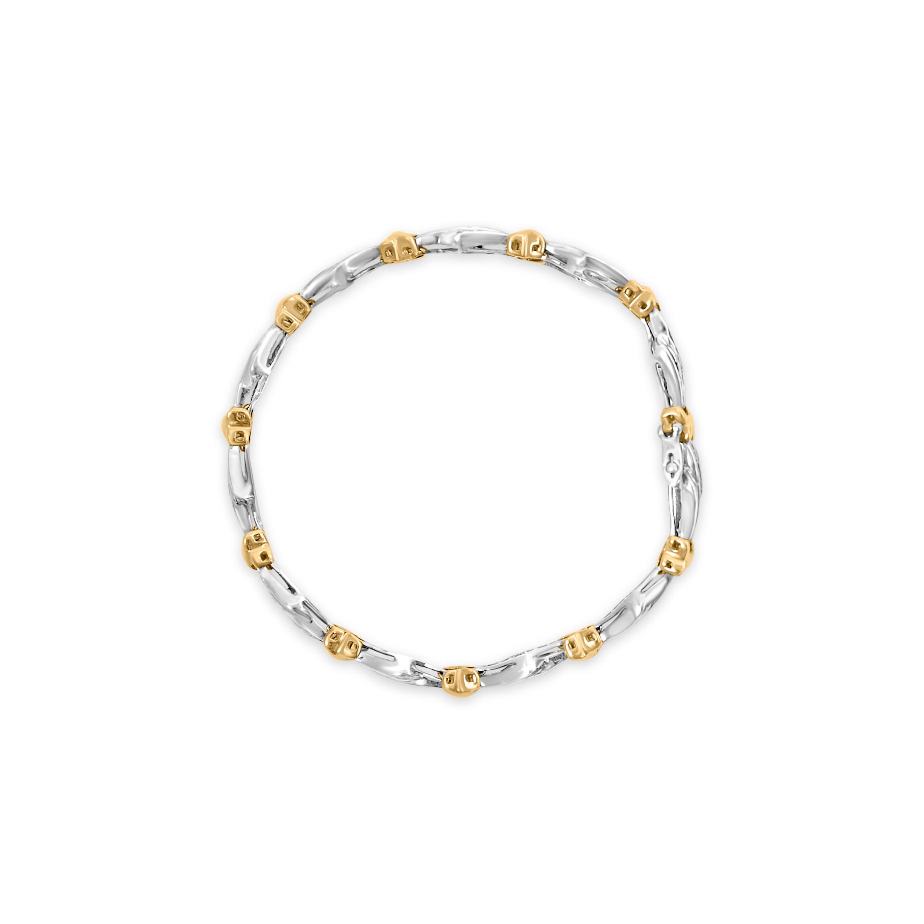 Haus of Brilliance 10k Two-Toned Gold 2.00 Cttw Diamond Weave and 