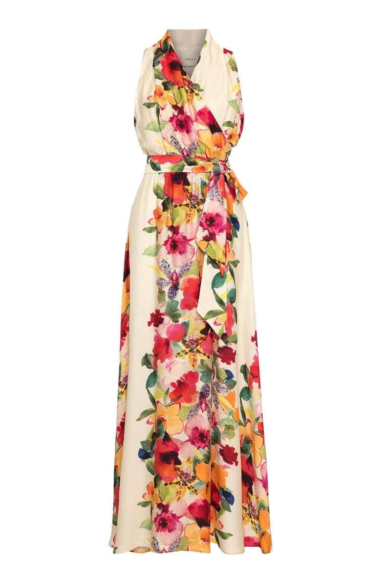 THEO The Label Theia Orchid Print Maxi Therese Dress, Alternate, color, 