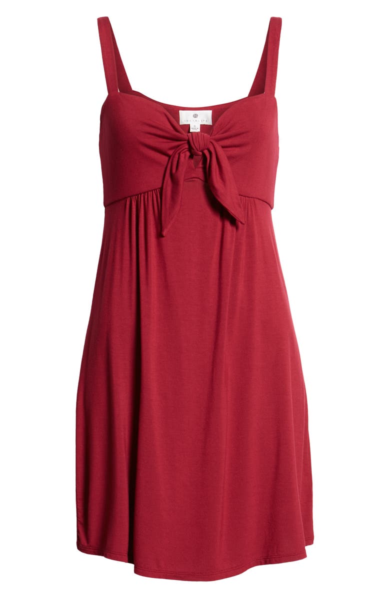 Socialite Tie Front Minidress, Alternate, color,