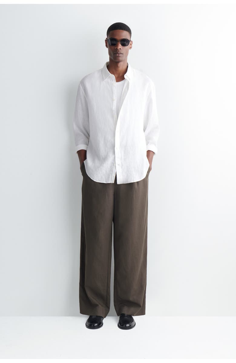 COS Relaxed Linen Shirt, Alternate, color, White