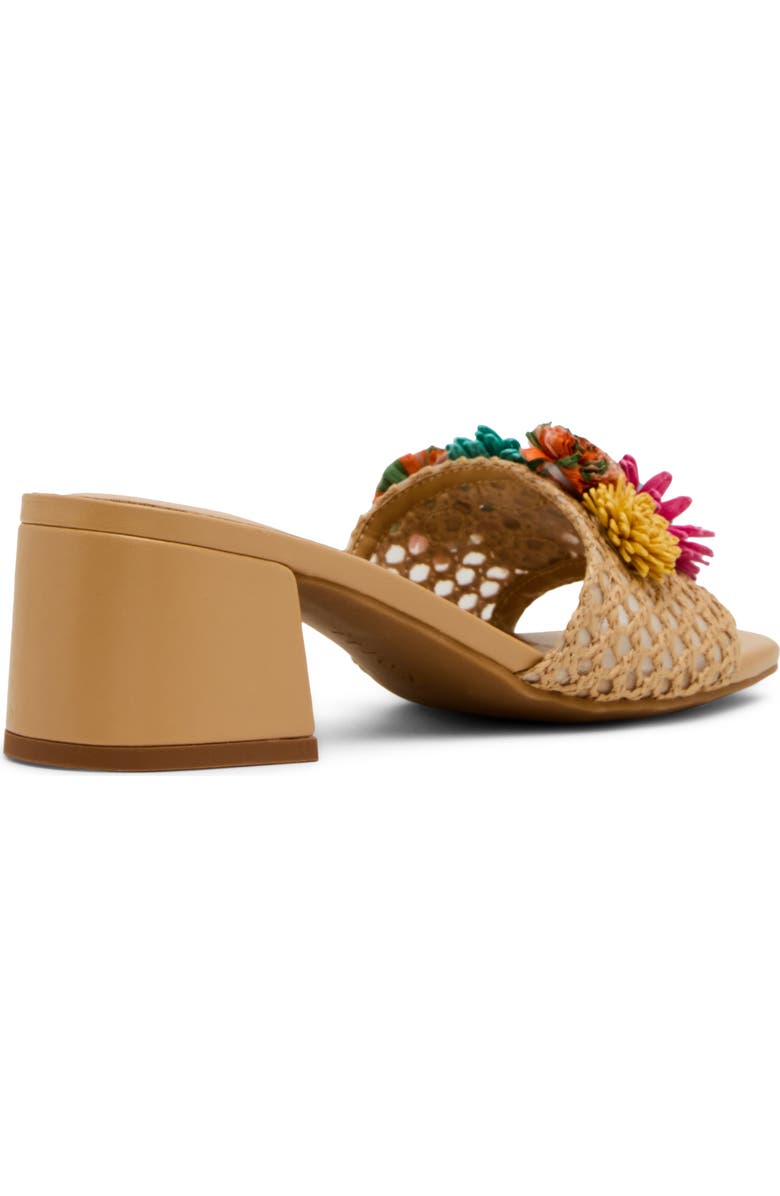 Anne Klein Dia Straw Flower Slide Sandal, Alternate, color, Multicolor