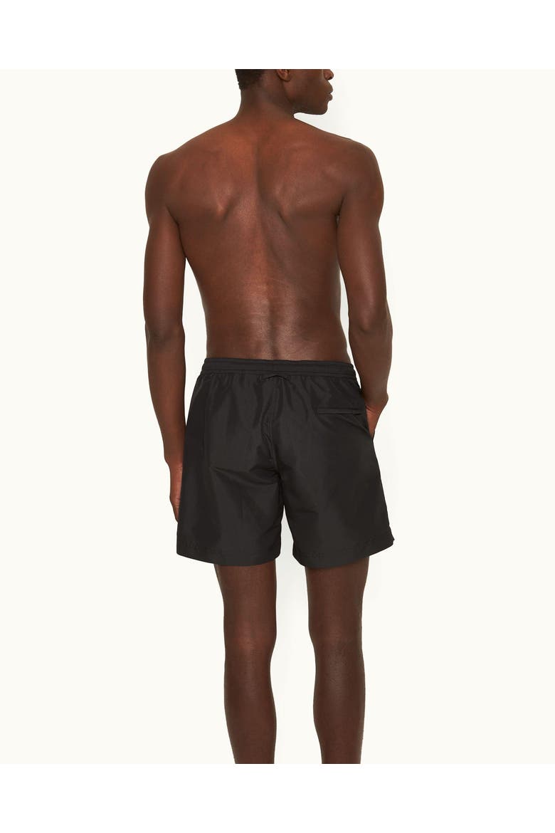 Bulldog Drawcord Mid-Length Lightweight Drawcord Swim Shorts, Alternate, color, Black