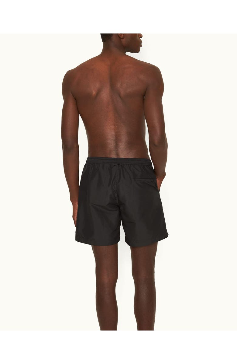 Orlebar Brown Bulldog Drawcord Mid-Length Lightweight Drawcord Swim Shorts, Alternate, color, Black