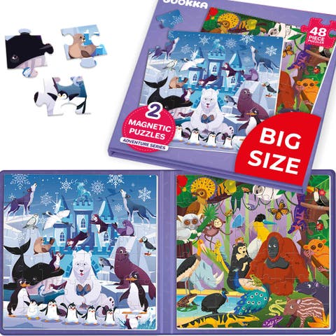 Magnetic Jigsaw Puzzle Set - 2x48 Piece
