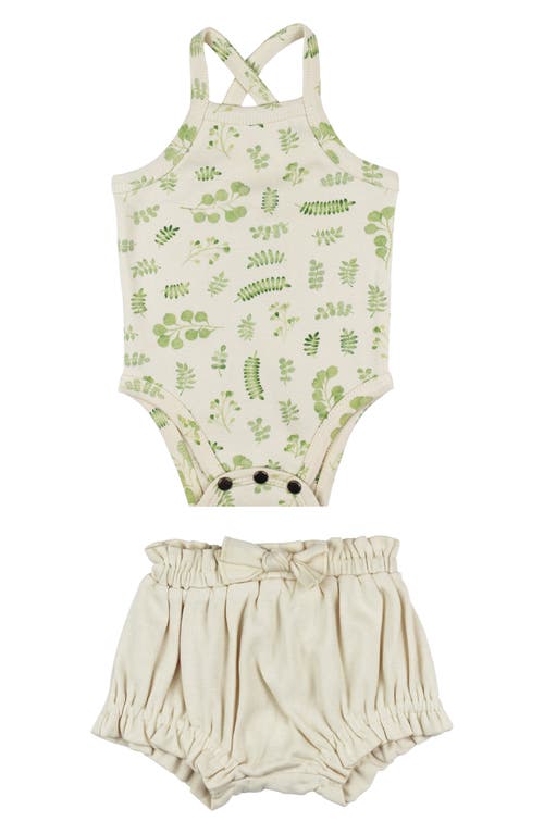 L'ovedbaby Print Organic Cotton Tank Bodysuit & Bloomers Set In Neutral