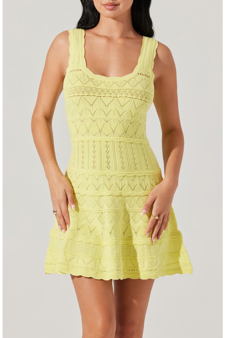 Shereena Knit Minidress, Alternate, color, YELLOW