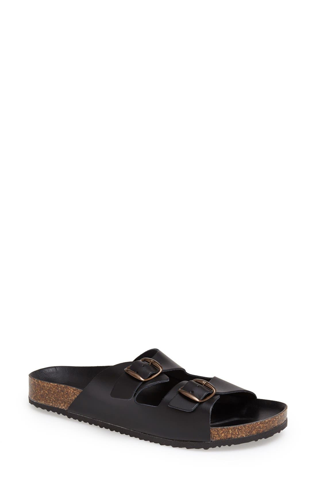 Topshop 'Heights' Leather Sandal, Main, color, 
