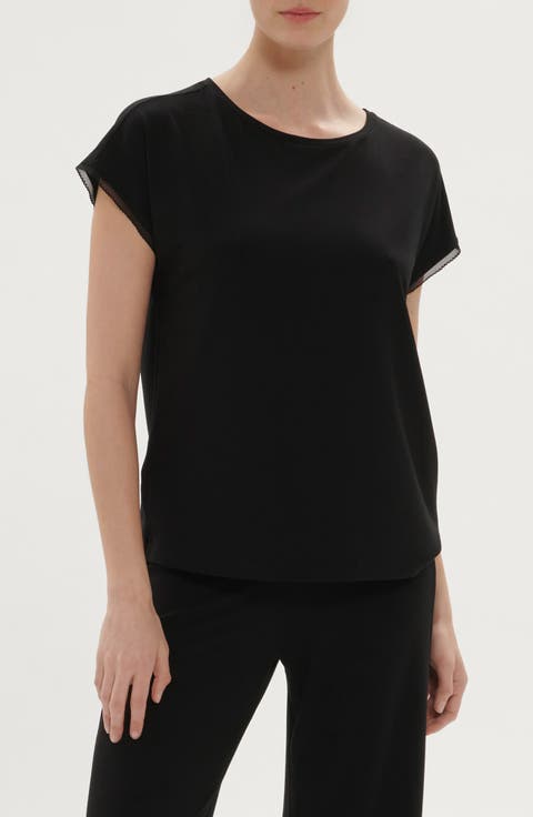 Aurore Lace Trim Pajama T-Shirt