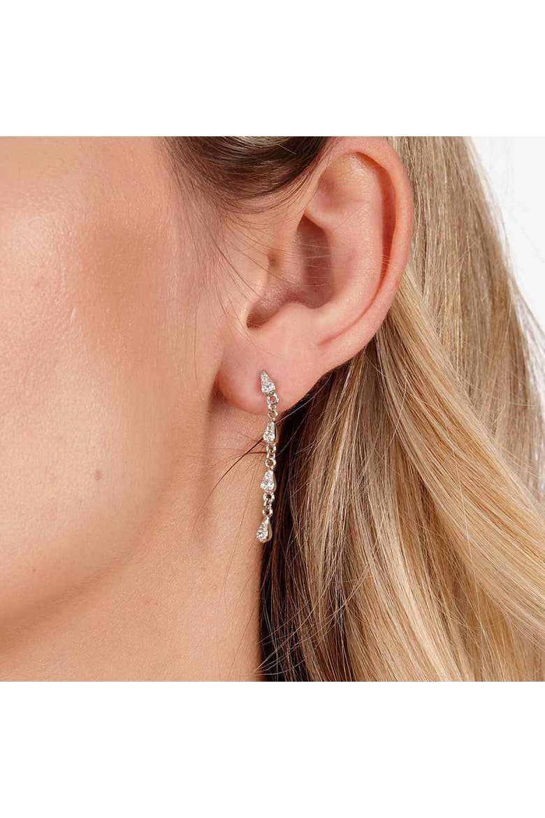 Skinny Drip Earrings, Alternate, color, Sterling Silver