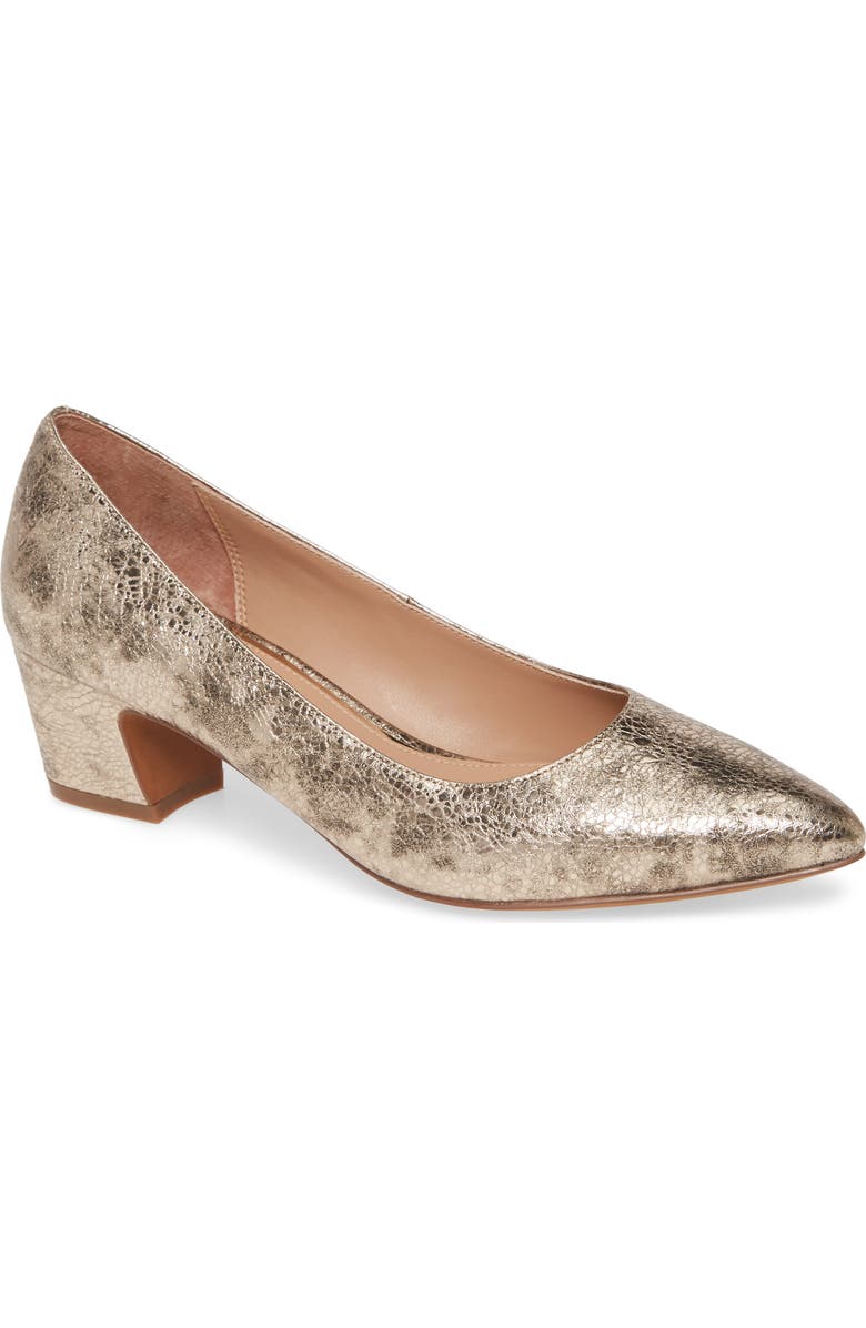 Linea Paolo Bardot Pump, Main, color, Gold Leather