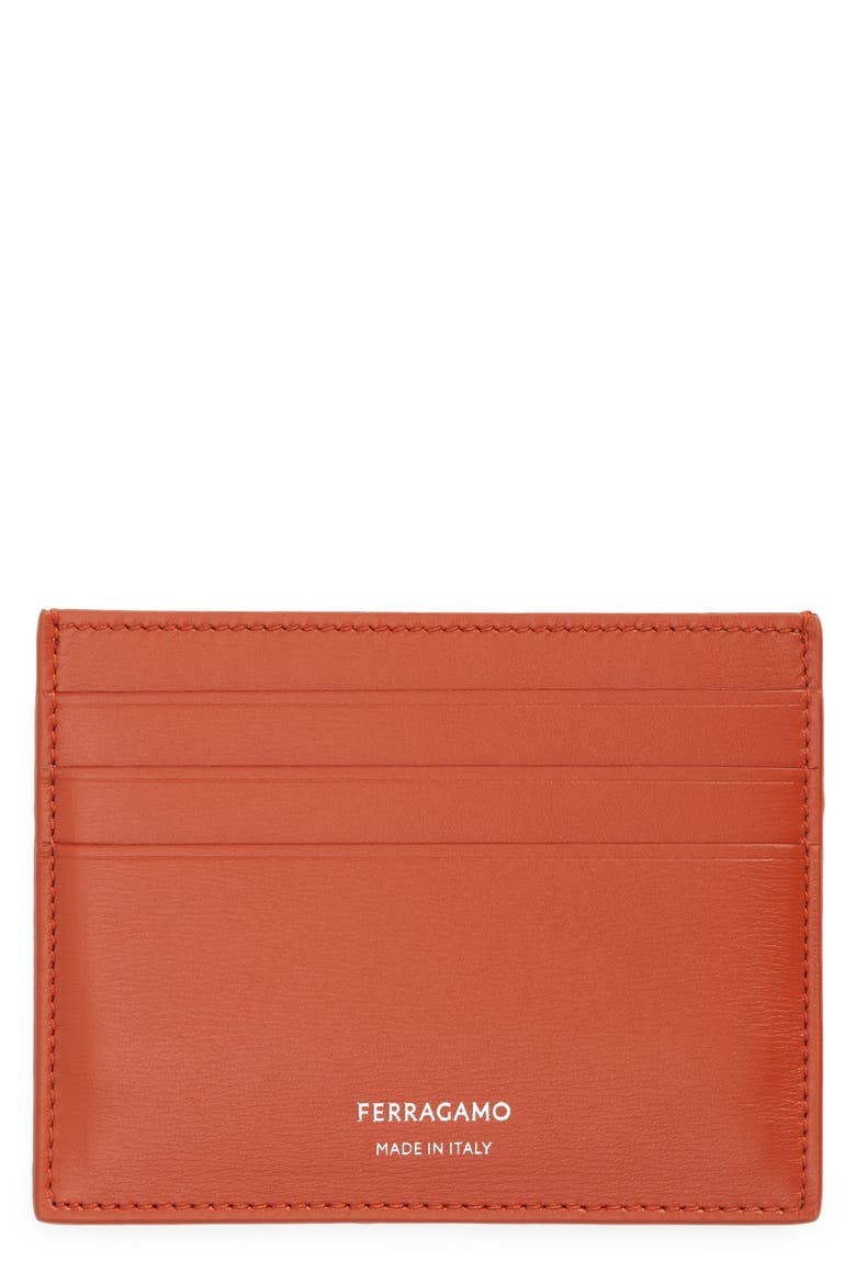 Classic Leather Card Case, Main, color, TERRACOTTA NERO