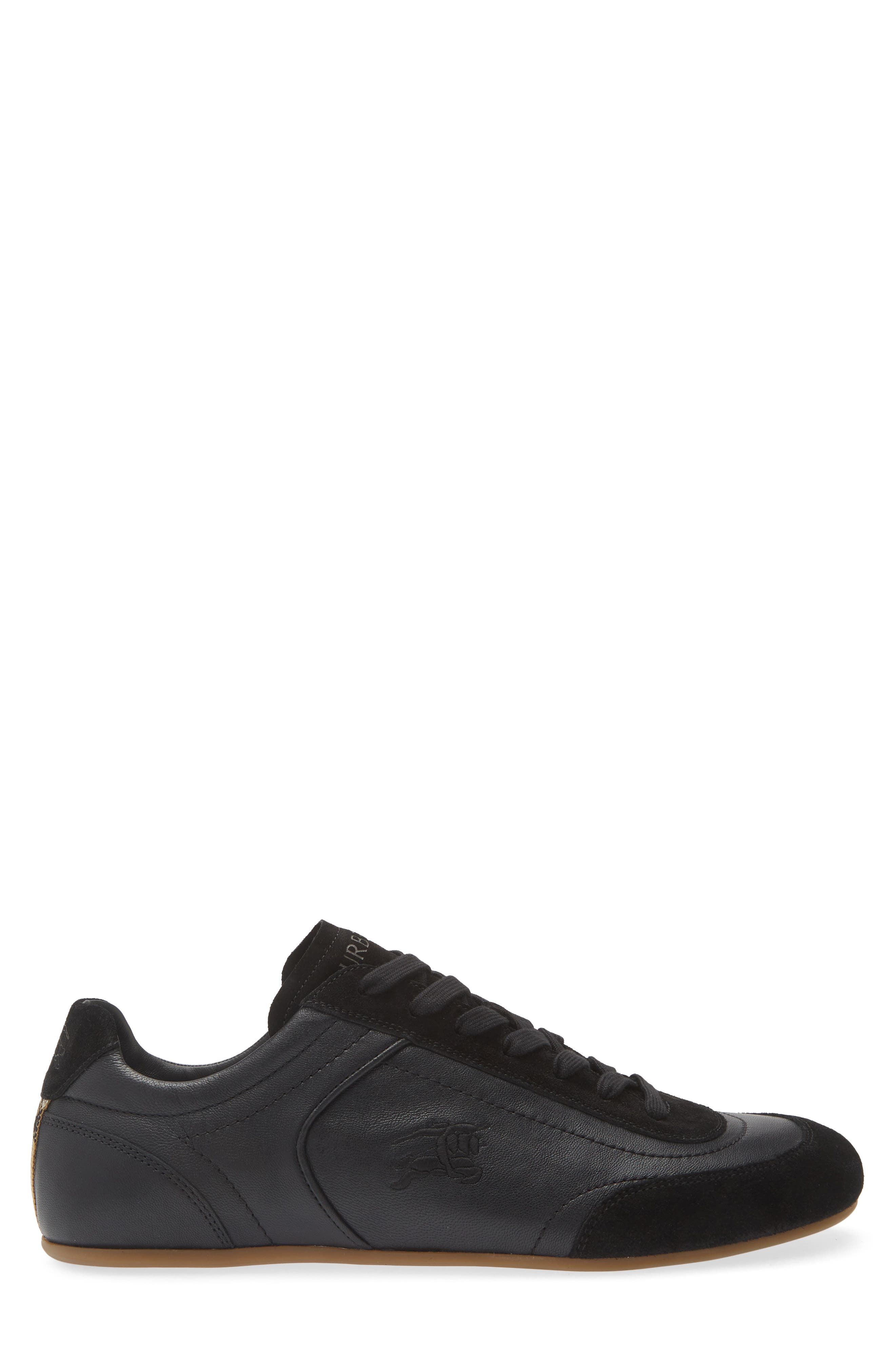 Burberry Equestrian Knight Design Runner Sneaker, Alternate, color, Black