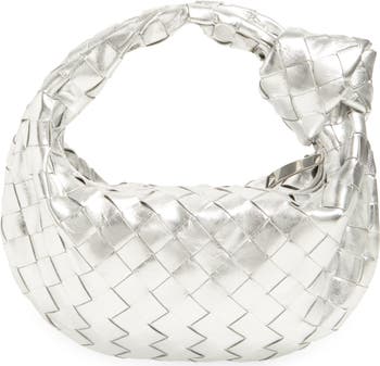 Mini Jodie Intrecciato Metallic Leather Top Handle Bag