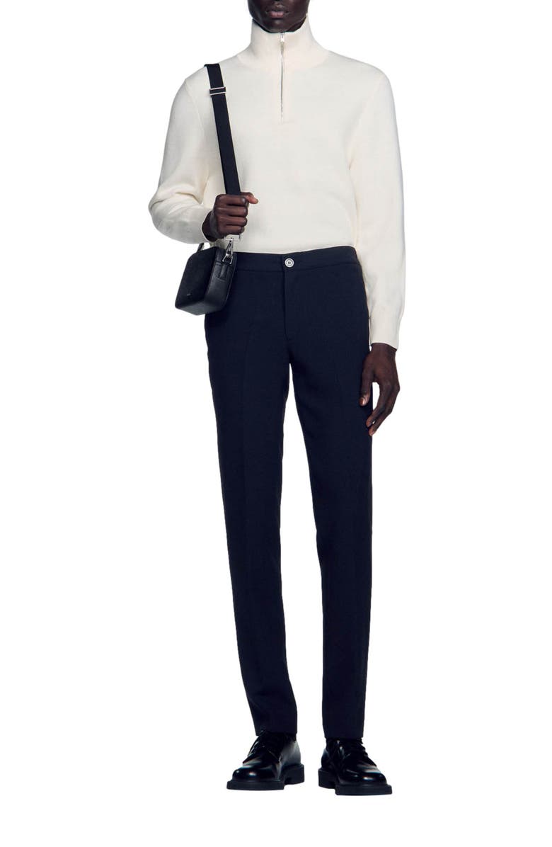 SANDRO Jersey trousers, Alternate, color, Black