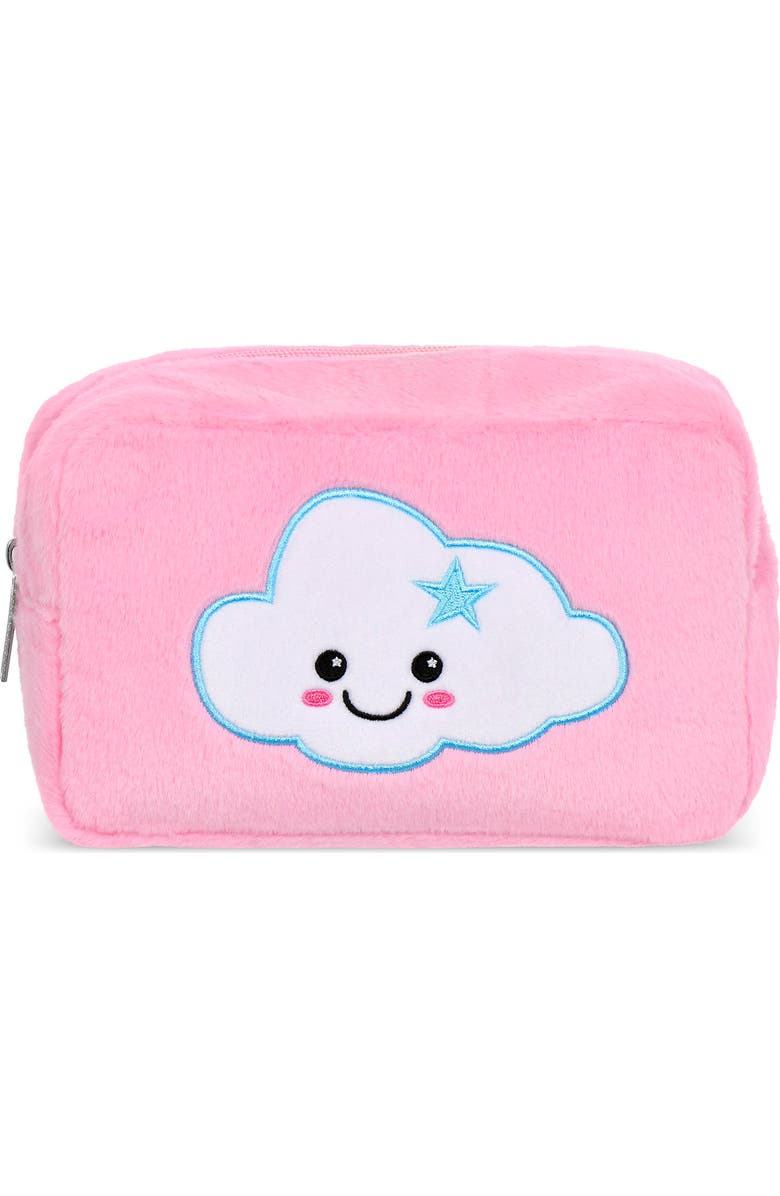 Iscream 3-Piece Cheerful Clouds Cosmetic Bag Set, Alternate, color, Pink