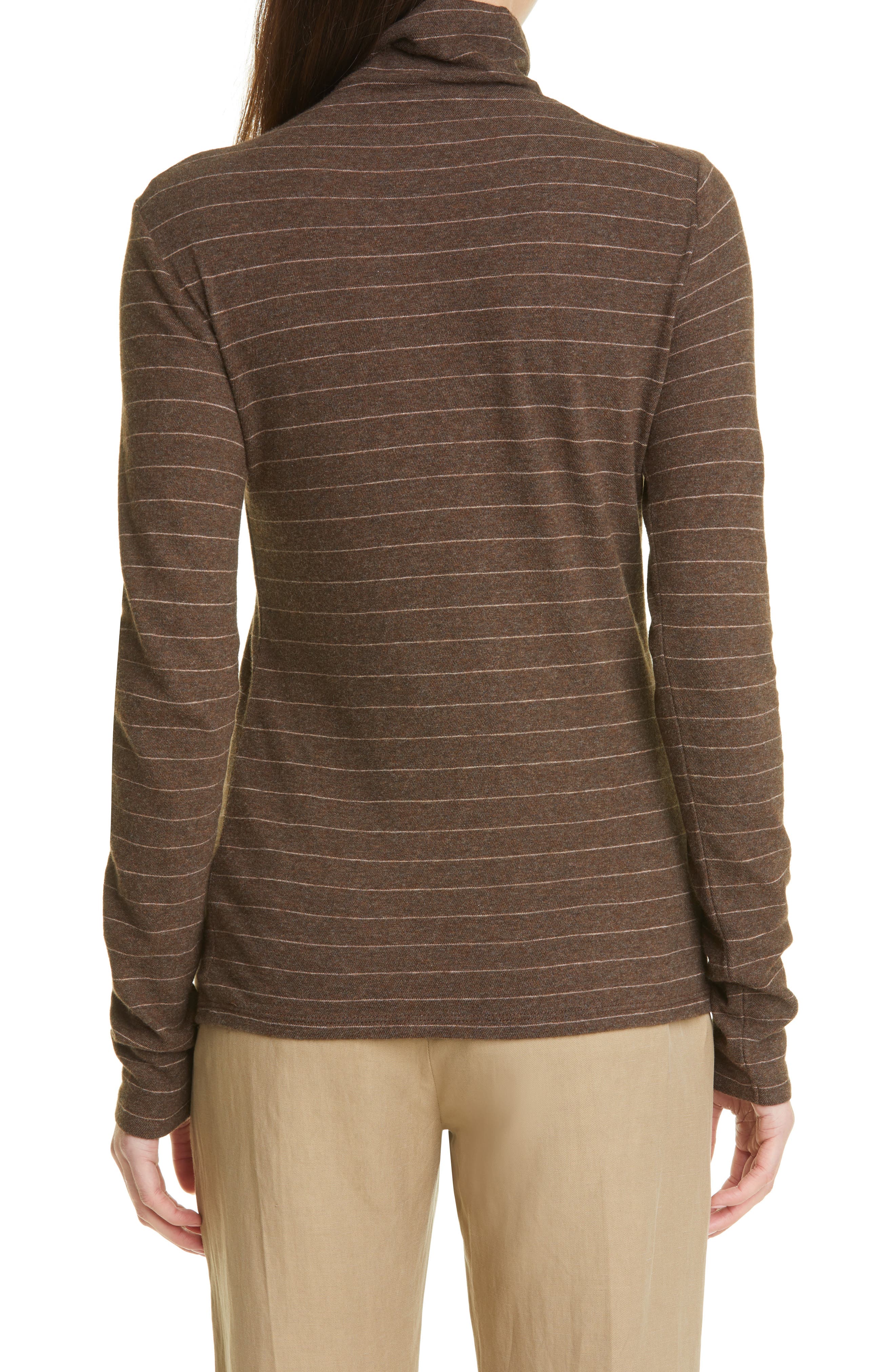 Hazy Chalk Stripe Turtleneck Top - image 2