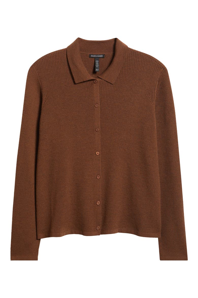 Wool Cardigan, Alternate, color, MAHOGANY