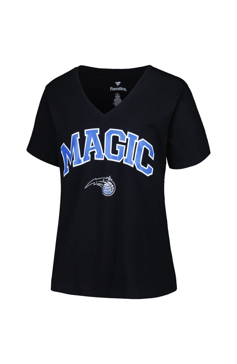 PROFILE Women's Profile Black Orlando Magic Plus Size Arch Over Logo V-Neck T-Shirt, Alternate, color, Black
