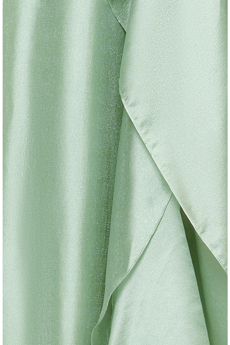 One-Shoulder Metallic Organza Gown, Alternate, color, SAGE