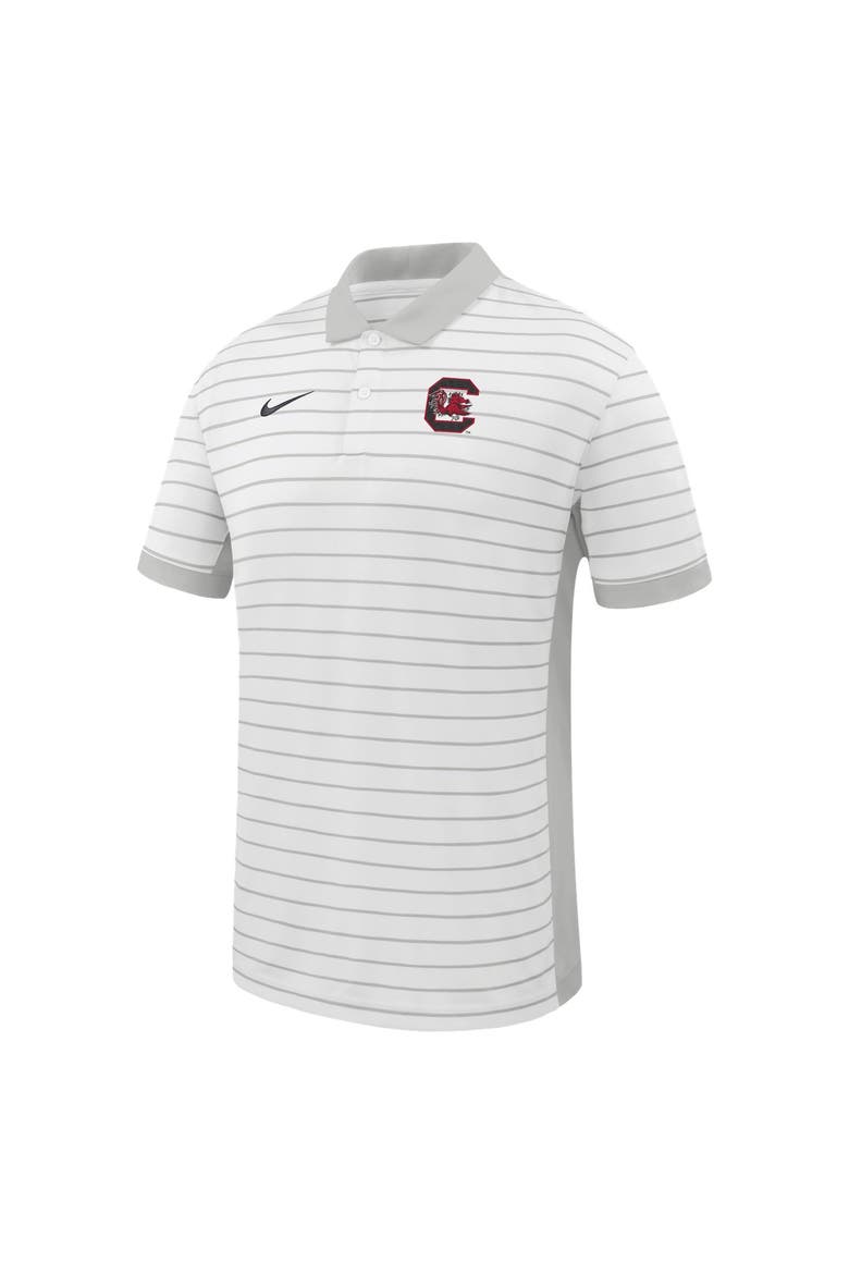 Men's Nike  White South Carolina Gamecocks 2026 Sideline Victory Stripe Dri-FIT Polo, Main, color, White