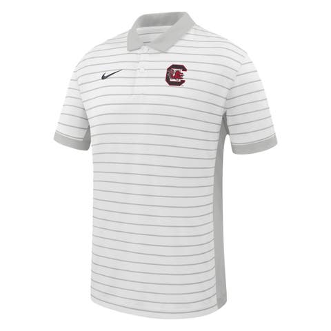 Men's Nike  White South Carolina Gamecocks 2026 Sideline Victory Stripe Dri-FIT Polo