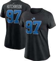 Nike Women's Nike Aidan Hutchinson Black Detroit Lions Player Name & Number T-Shirt