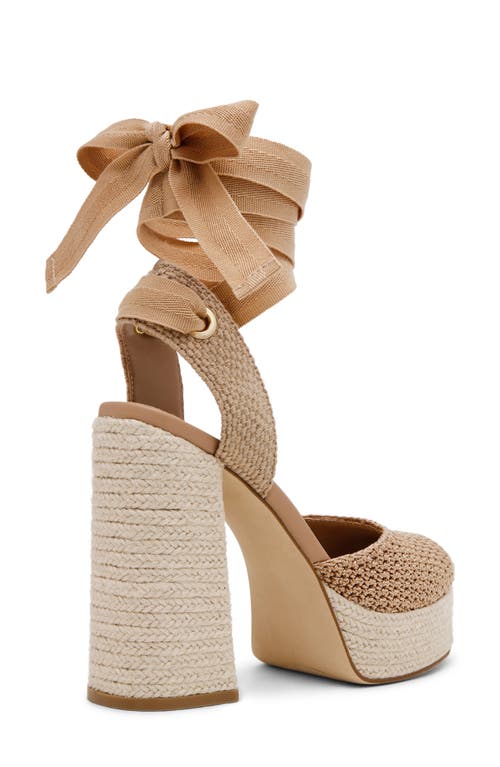 Steve Madden Luvely Ankle Wrap Espadrille Sandal In Tan