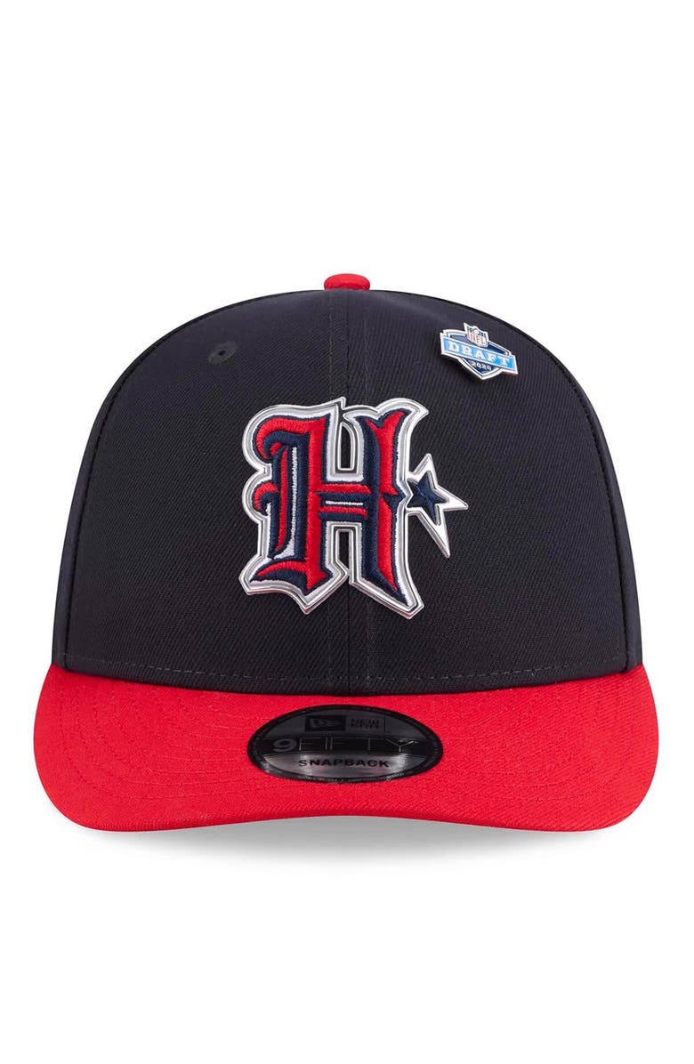 New Era Men's New Era  Navy/Red Houston Texans 2026 NFL Draft On Stage Pre-Curved 9FIFTY Snapback Hat, Alternate, color, Navy