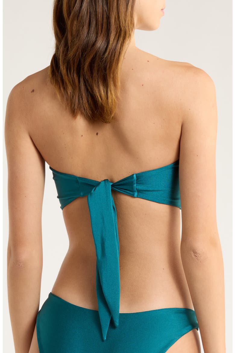 Strapless Bandeau Bikini Top, Alternate, color, LAGUNA HAZE