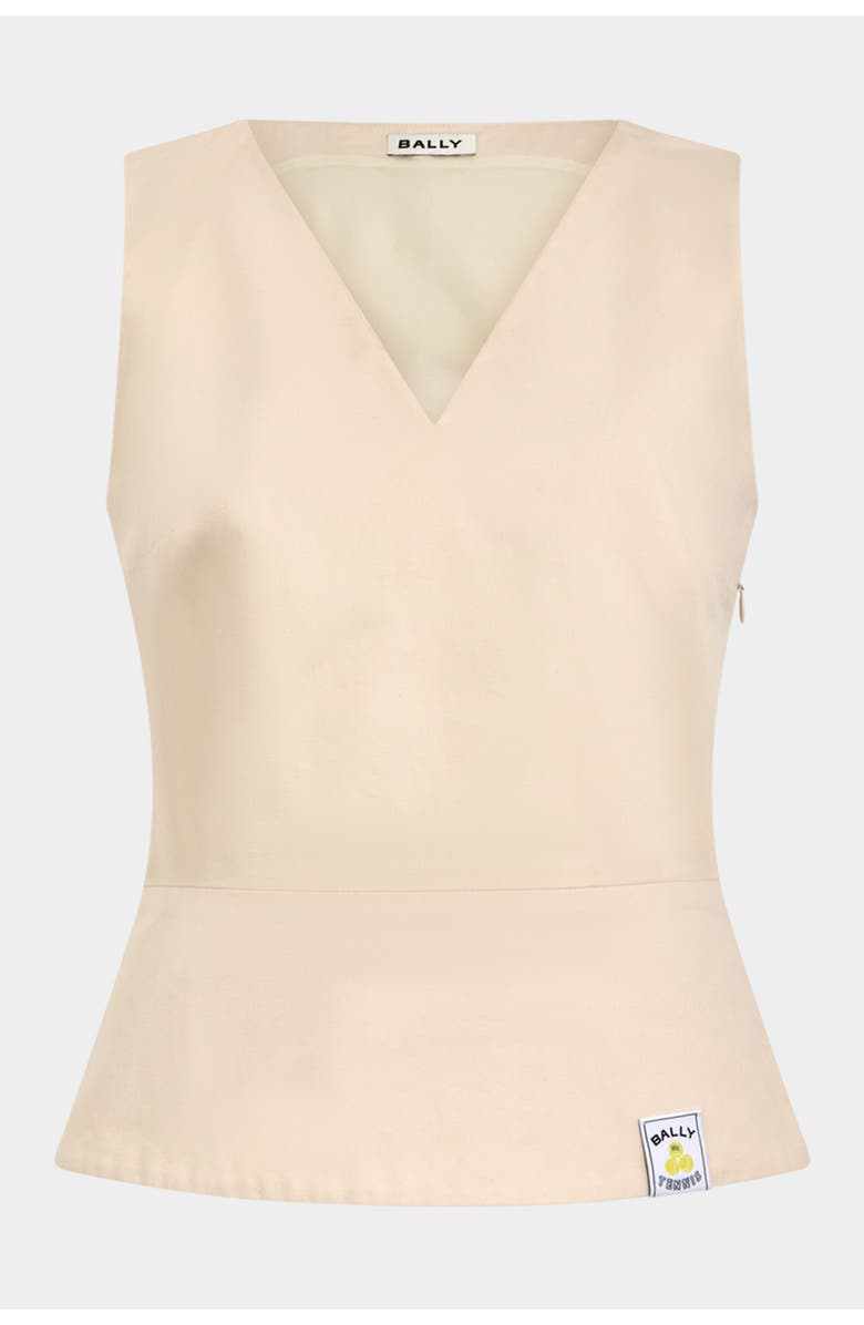 Bally Tennis Collection Sleeveless Top, Main, color, White