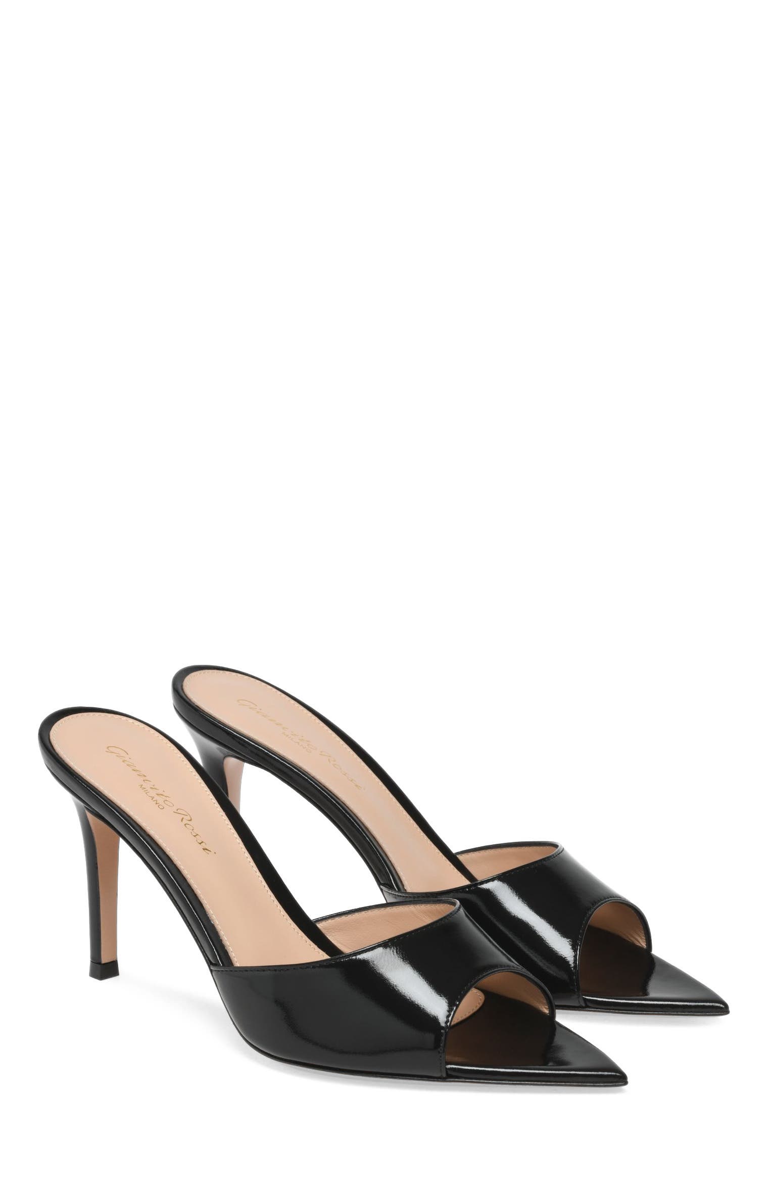 Elle 85 Mule, Alternate, color, BLACK  NAPPA
