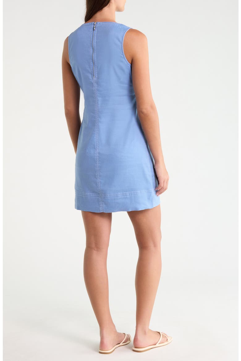 Palm-a-Dora Split Neck Bay Shift Dress, Alternate, color, BLUE MONDAY