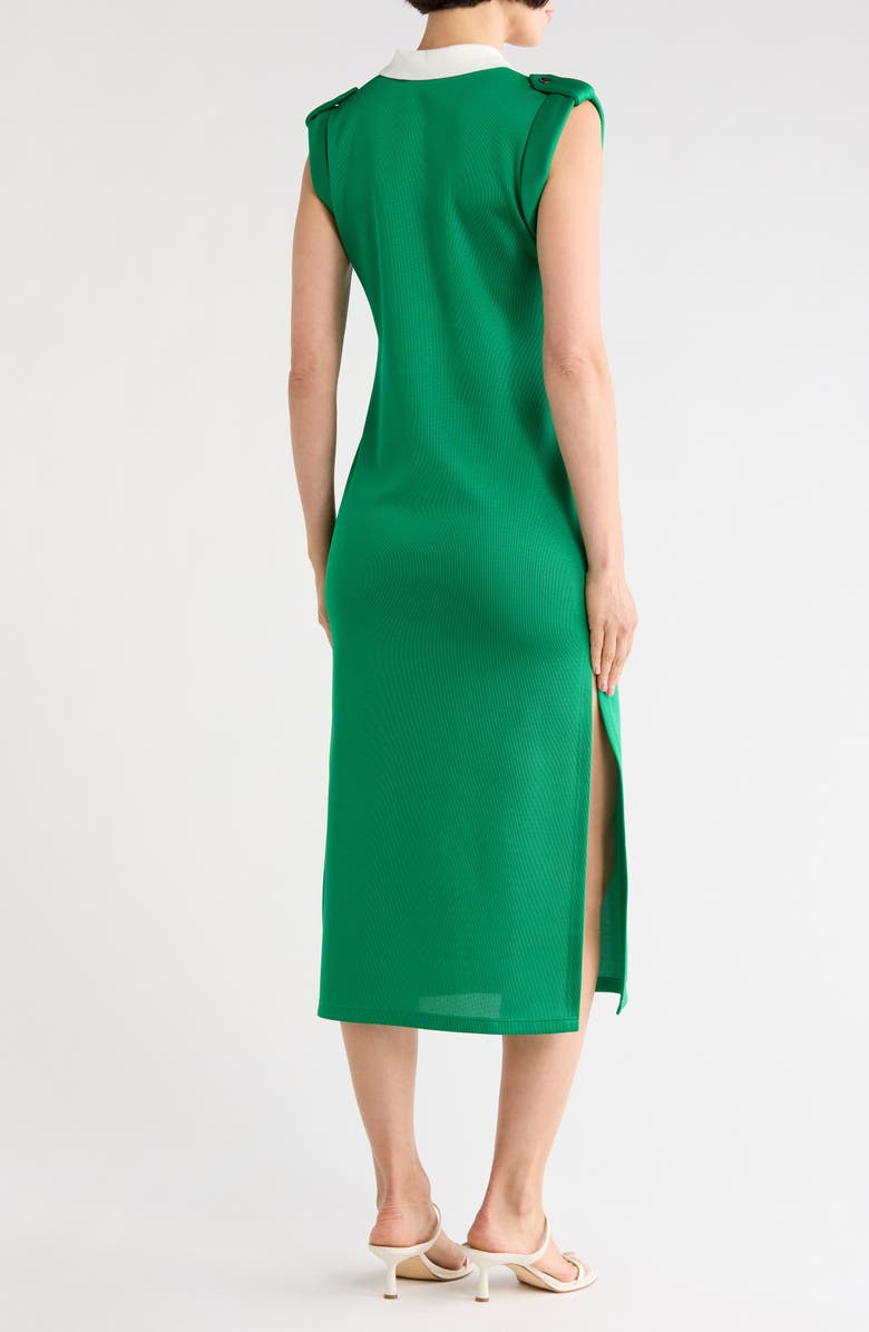 Longchamp Sleeveless Polo Dress, Alternate, color, Grass