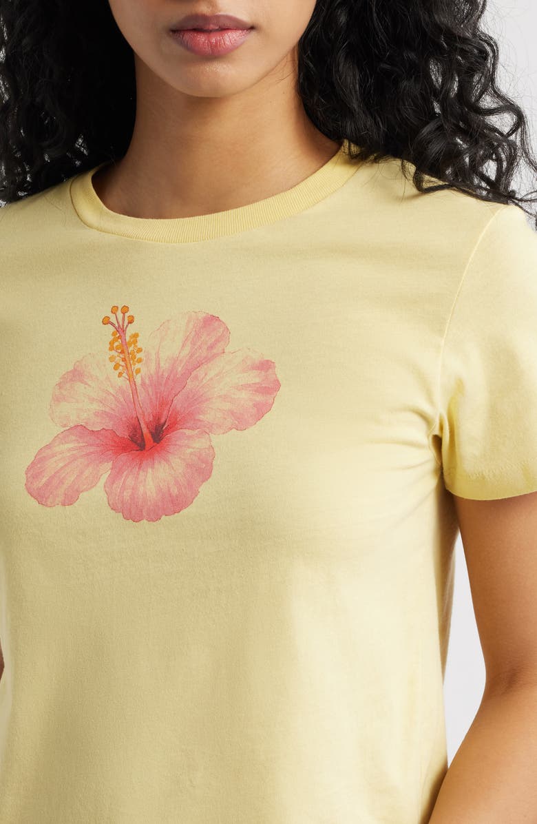Junk Food Hibiscus Cotton Graphic T-Shirt, Alternate, color, Dusty Citron