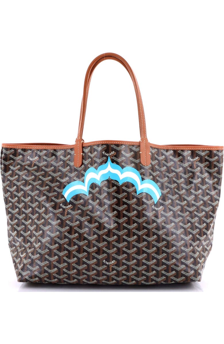 Pre-Owned Goyard Saint Louis Tote Printed Coated Canvas PM, Main, color, Brown