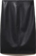 MANGO Faux Leather Pencil Skirt