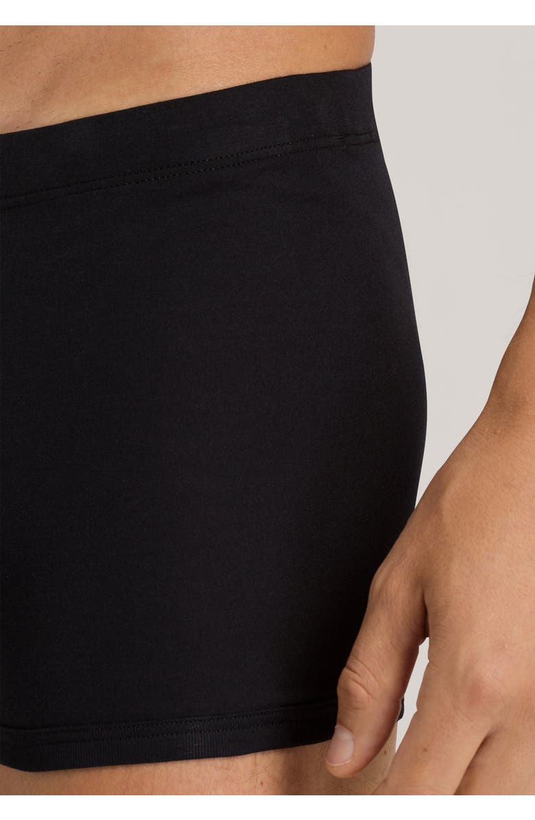 Hanro Sea Island Cotton Cotton Boxer Brief, Alternate, color, Black