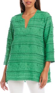 Karen Kane Embroidered Cotton Tunic Top