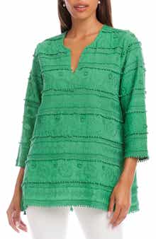 Embroidered Cotton Tunic Top