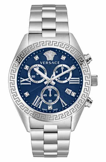 Versace Greca Chronograph Swiss Quartz Bracelet Watch, 40mm