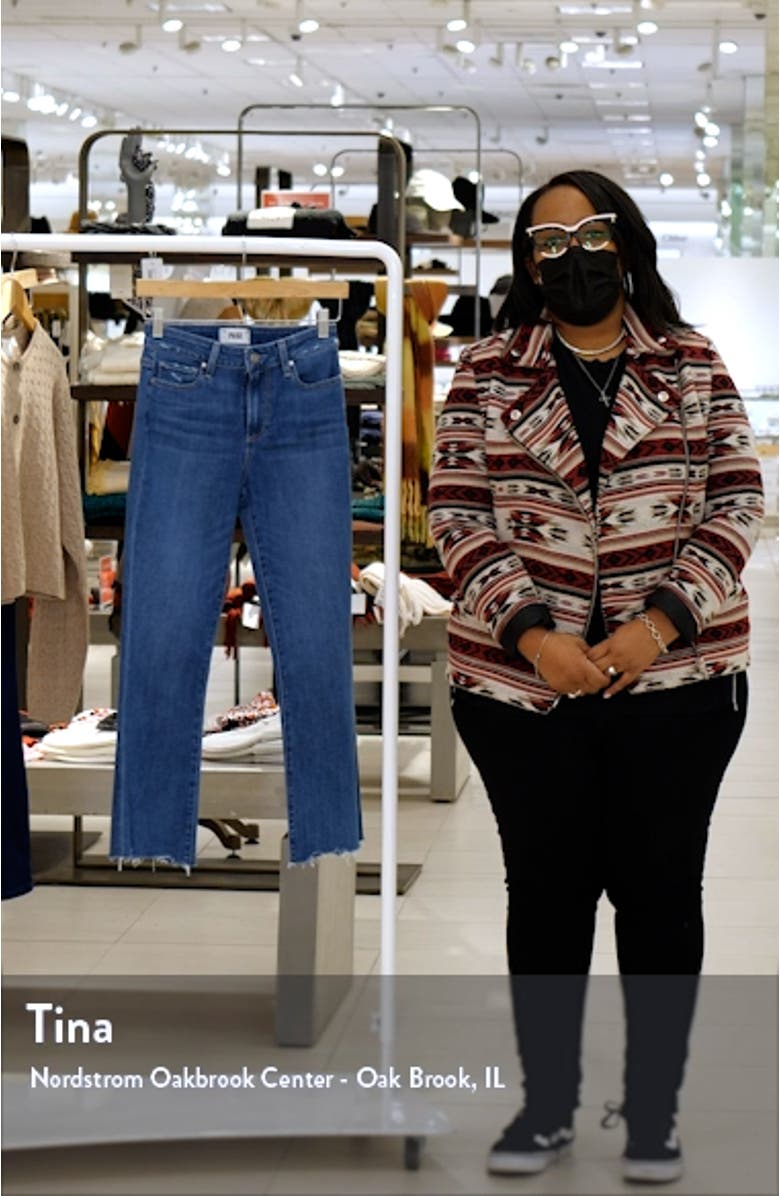 Colette High Waist Raw Hem Crop Flare Jeans, sales video thumbnail