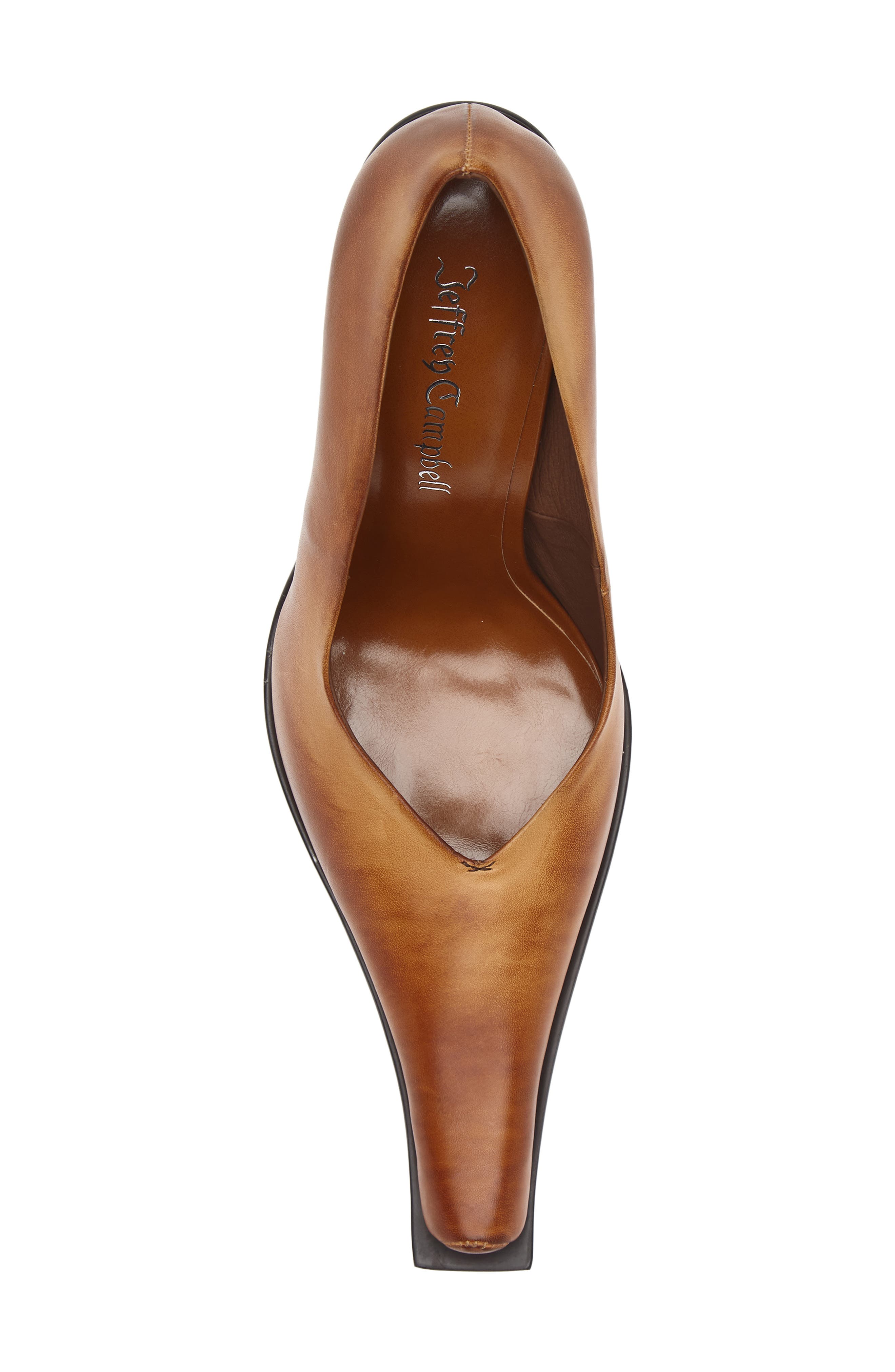 Jeffrey Campbell Centaui Pointed Toe Pump, Alternate, color, Tan Ruboff Pewter