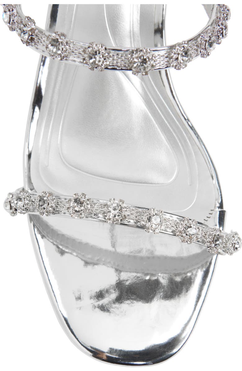 AZALEA WANG Emiliano Ankle Wrap Sandal, Alternate, color, Silver