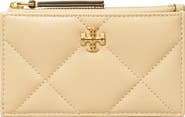 Tory Burch Kira Diamond Quilted Leather Zip Card Case