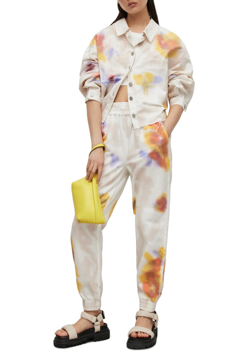 AllSaints Nicky Tie Dye Denim Shacket, Alternate, color, 