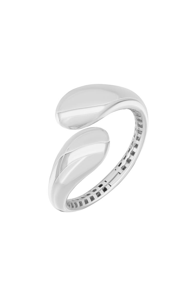 14K Gold Puffy Bypass Ring (Nordstrom Exclusive), Main, color, 14K WHITE GOLD