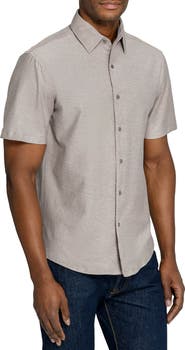 Brooklyn Brigade Solid Mapleton Luxe Cross Dyed Short Sleeve Shirt